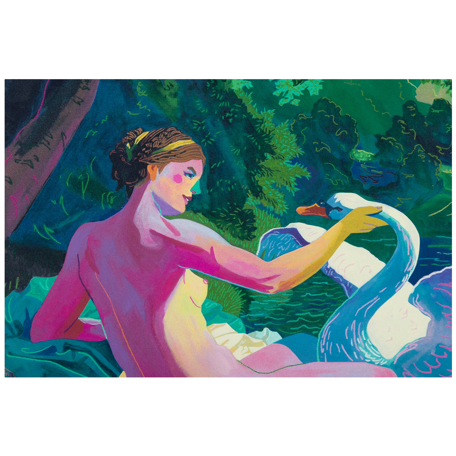 Andy Dixon "Leda and the Swan Painting"